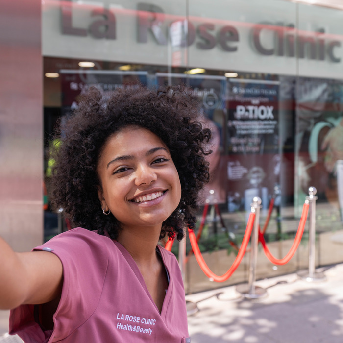 larose clinic outside selfie