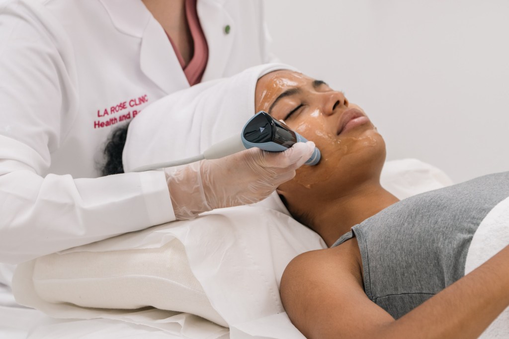 rf facial with targeted ultrasound treatment